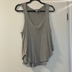 Waffle knit tank top